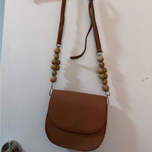 Elegant Brown Leather Shoulder Bag
